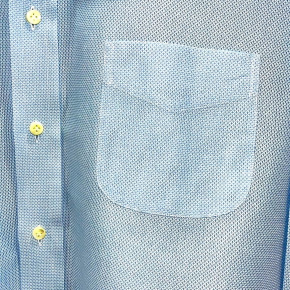 Thom Sweeney Men’s Sky Blue 100% Cotton Handmade Button Down Shirt. 17/43. - Picture 6 of 12